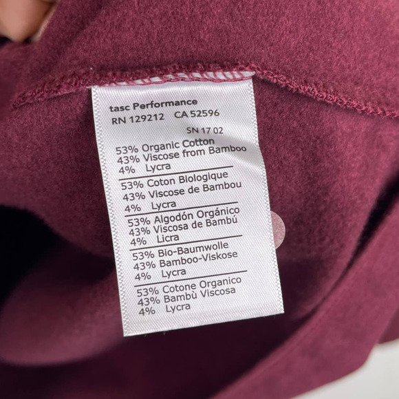 Tasc Performance Red Burgundy Quarter Zip Pullover Sweatshirt Men's Size XXL - Picture 5 of 9